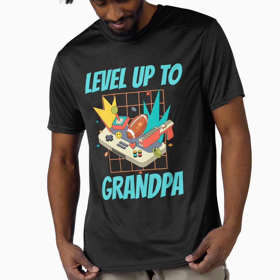 I Have Leveled Up To Grandpa T-Shirt - Trendy Graphic Unisex - T-Shirt, Sweatshirt, Hoodie