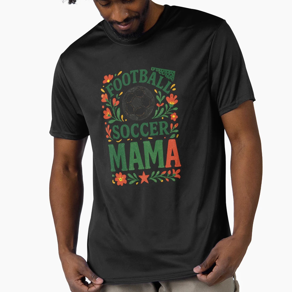 Vibrant Floral Mom Football Game T-Shirt - Graphic Print for Adults - T-Shirt, Sweatshirt, Hoodie