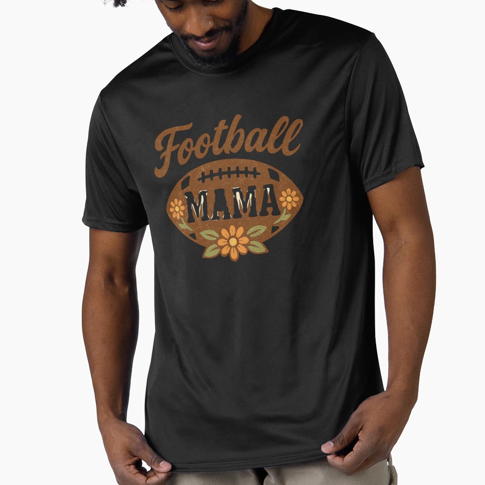 Floral Mom Football T-Shirt - Custom Art Print Unisex - T-Shirt, Sweatshirt, Hoodie