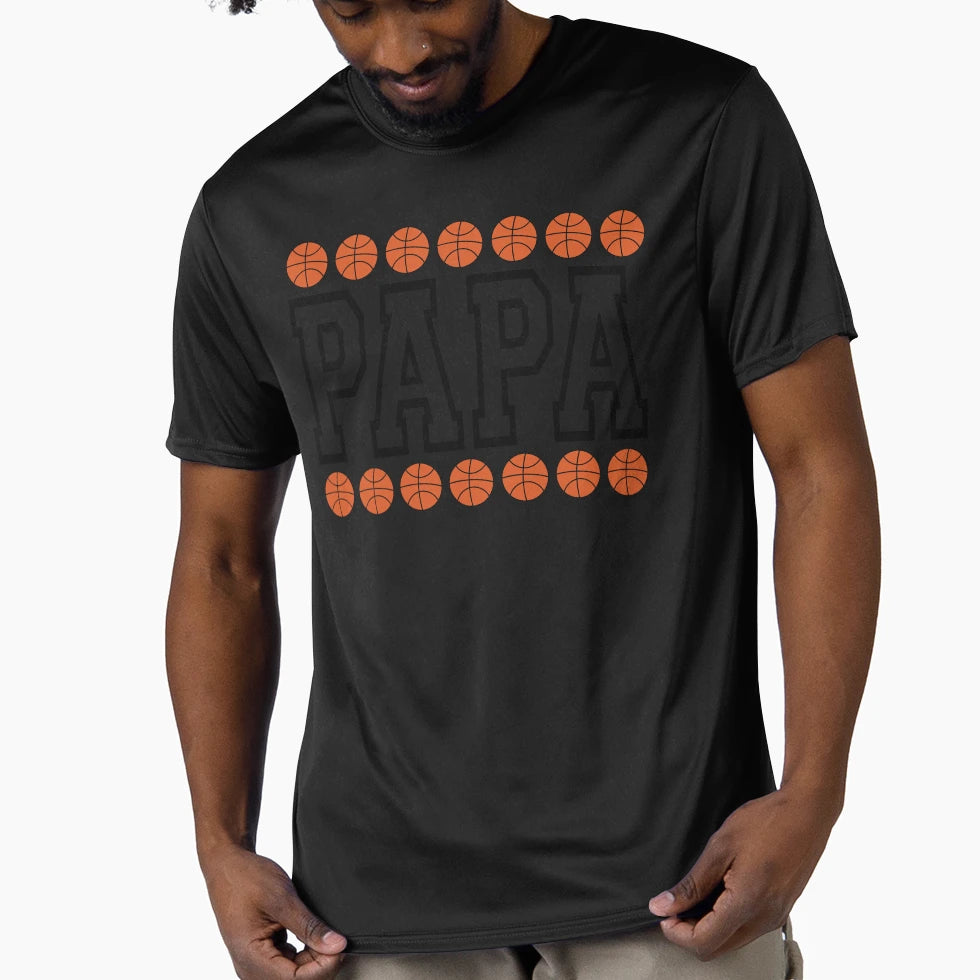 Papa Basketball Gift Dad Fathers Day Or Sweatshirt - Graphic Print Unisex - T-Shirt, Sweatshirt, Hoodie