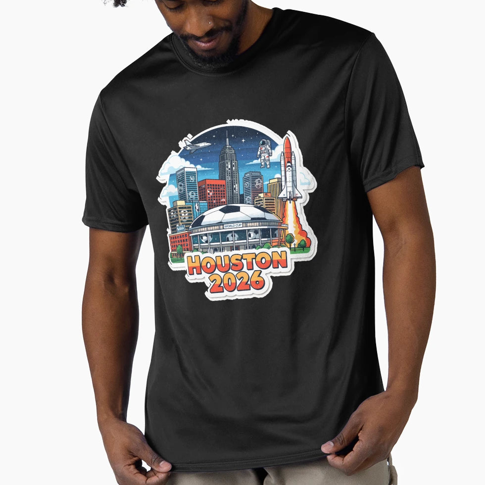 Houston 2026 Space City Soccer T-Shirt - Fun Novelty Design Unisex - T-Shirt, Sweatshirt, Hoodie