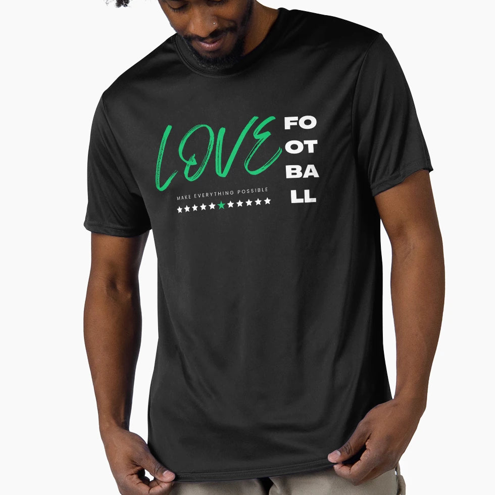 Love Football Green T-Shirt - Streetwear Style for Adults - T-Shirt, Sweatshirt, Hoodie