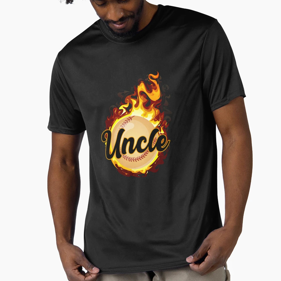 Uncle Baseball Player T-Shirt - Graphic Print Men Women - T-Shirt, Sweatshirt, Hoodie