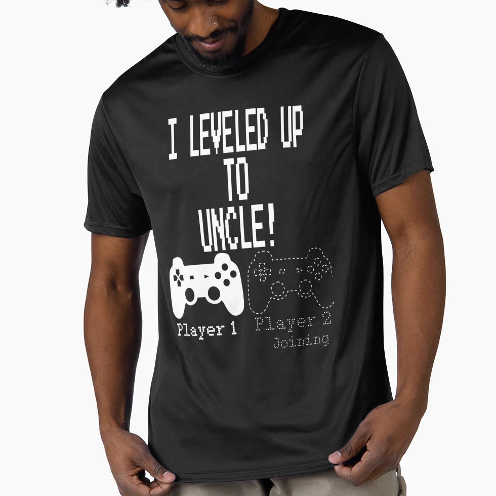 I Leveled Up To Uncle T-Shirt - Trendy Graphic for Adults - T-Shirt, Sweatshirt, Hoodie