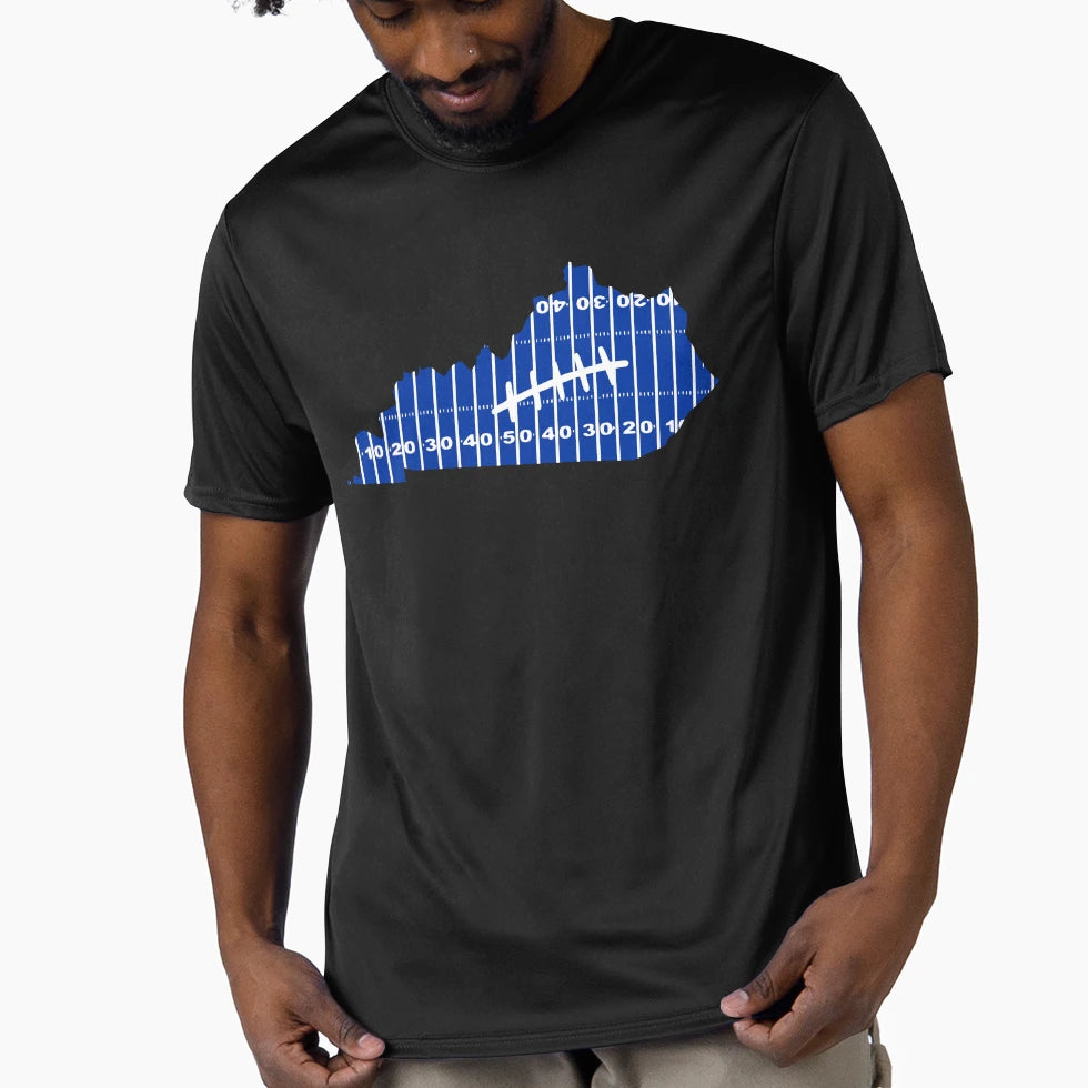 Kentucky Blue Football Field T-Shirt - Minimalist Print Unisex - T-Shirt, Sweatshirt, Hoodie