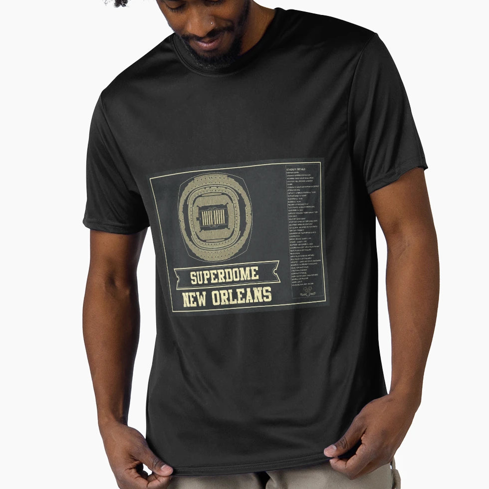 New Orleans Saints Superdome Seating T-Shirt - Custom Art Print Unisex - T-Shirt, Sweatshirt, Hoodie