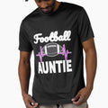 Football Auntie Heartbeat T-Shirt - Casual Everyday Wear Unisex - T-Shirt, Sweatshirt, Hoodie
