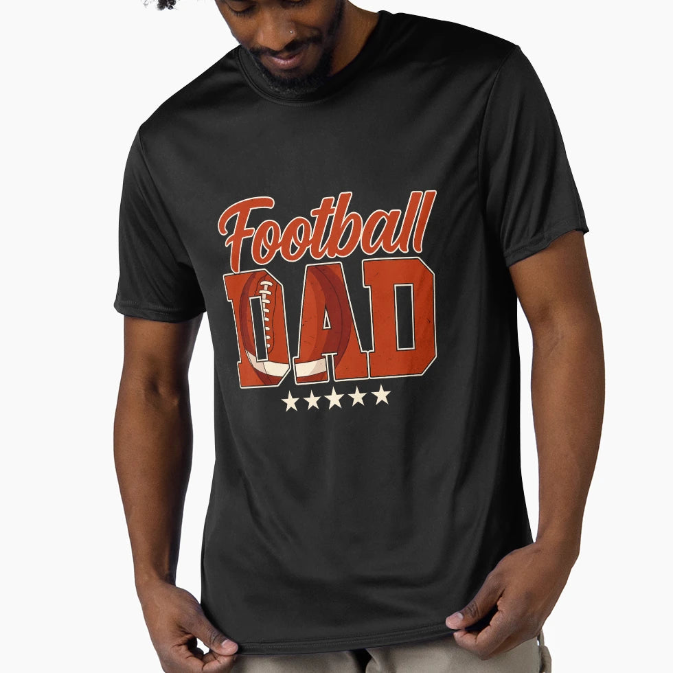 Football Dad Daddy Father Happy Fathers T-Shirt - Unique Graphic Men Women - T-Shirt, Sweatshirt, Hoodie
