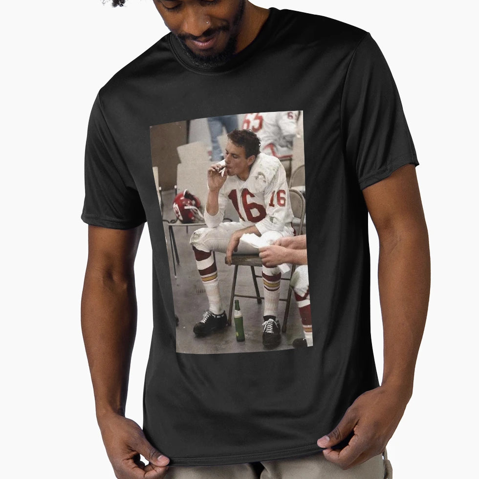 Len Dawson Smoking T-Shirt - Custom Art Print Men Women - T-Shirt, Sweatshirt, Hoodie