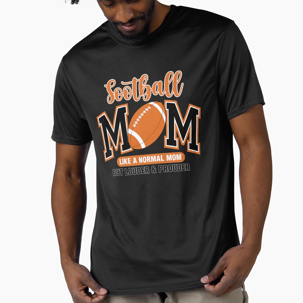 Proud Football Mom Game Day Vibes T-Shirt - Streetwear Style Men Women - T-Shirt, Sweatshirt, Hoodie