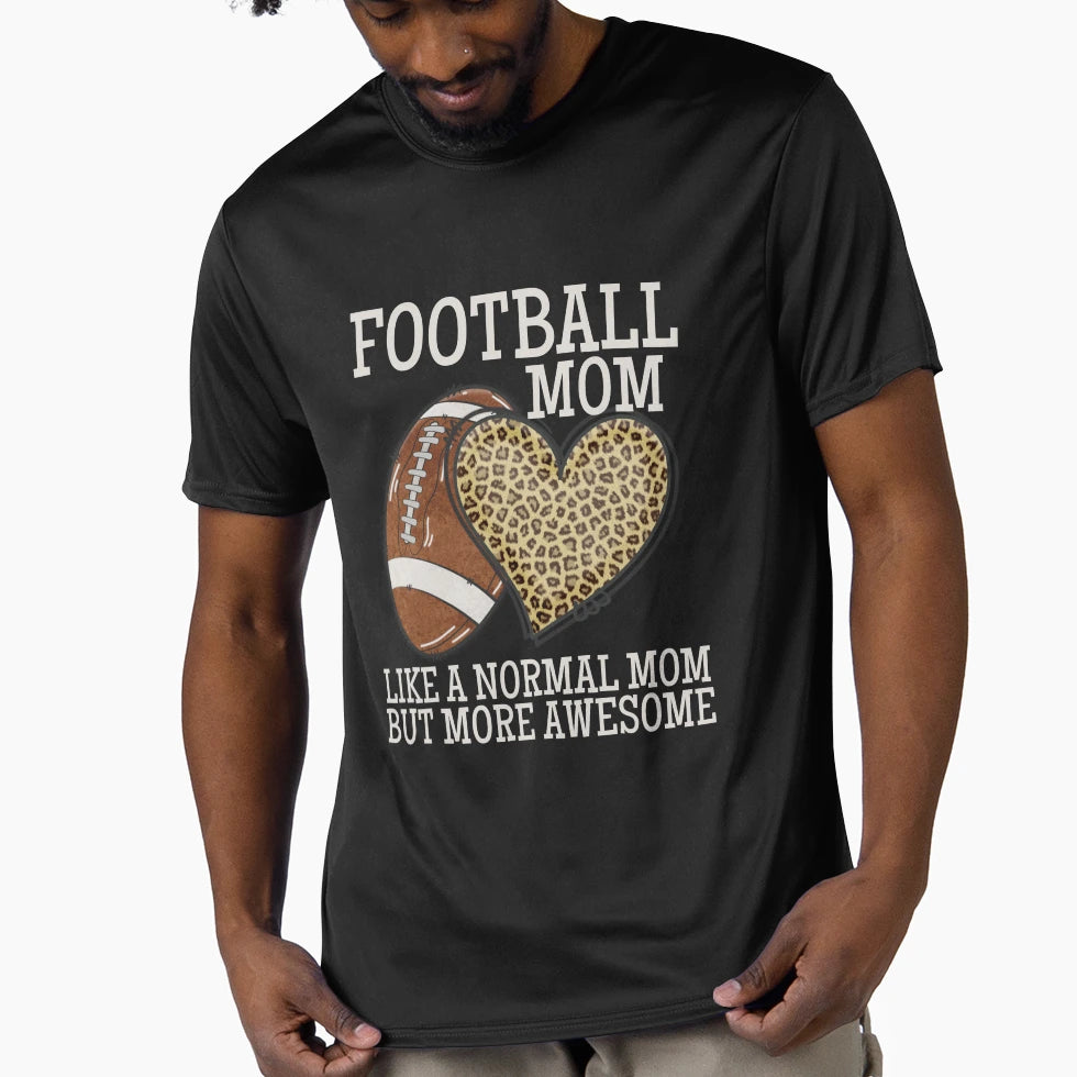 Football Mom Like Normal Mom But More T-Shirt - Minimalist Print Unisex - T-Shirt, Sweatshirt, Hoodie