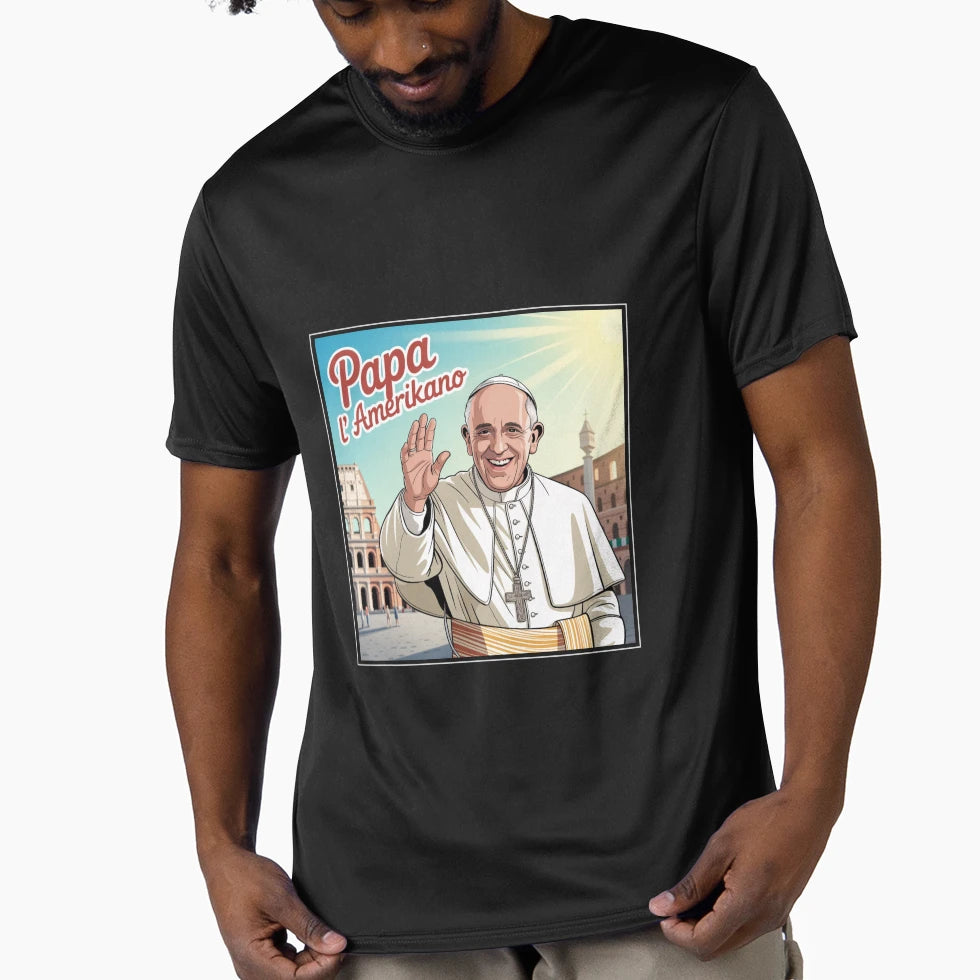 Pope Amerikano Leon Pop Art Saint Modern T-Shirt - Custom Art Print Unisex - T-Shirt, Sweatshirt, Hoodie