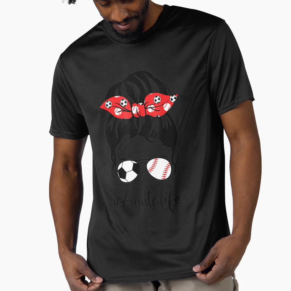 Classy Aunta Life Soccer Messy T-Shirt - Casual Everyday Wear for Adults - T-Shirt, Sweatshirt, Hoodie