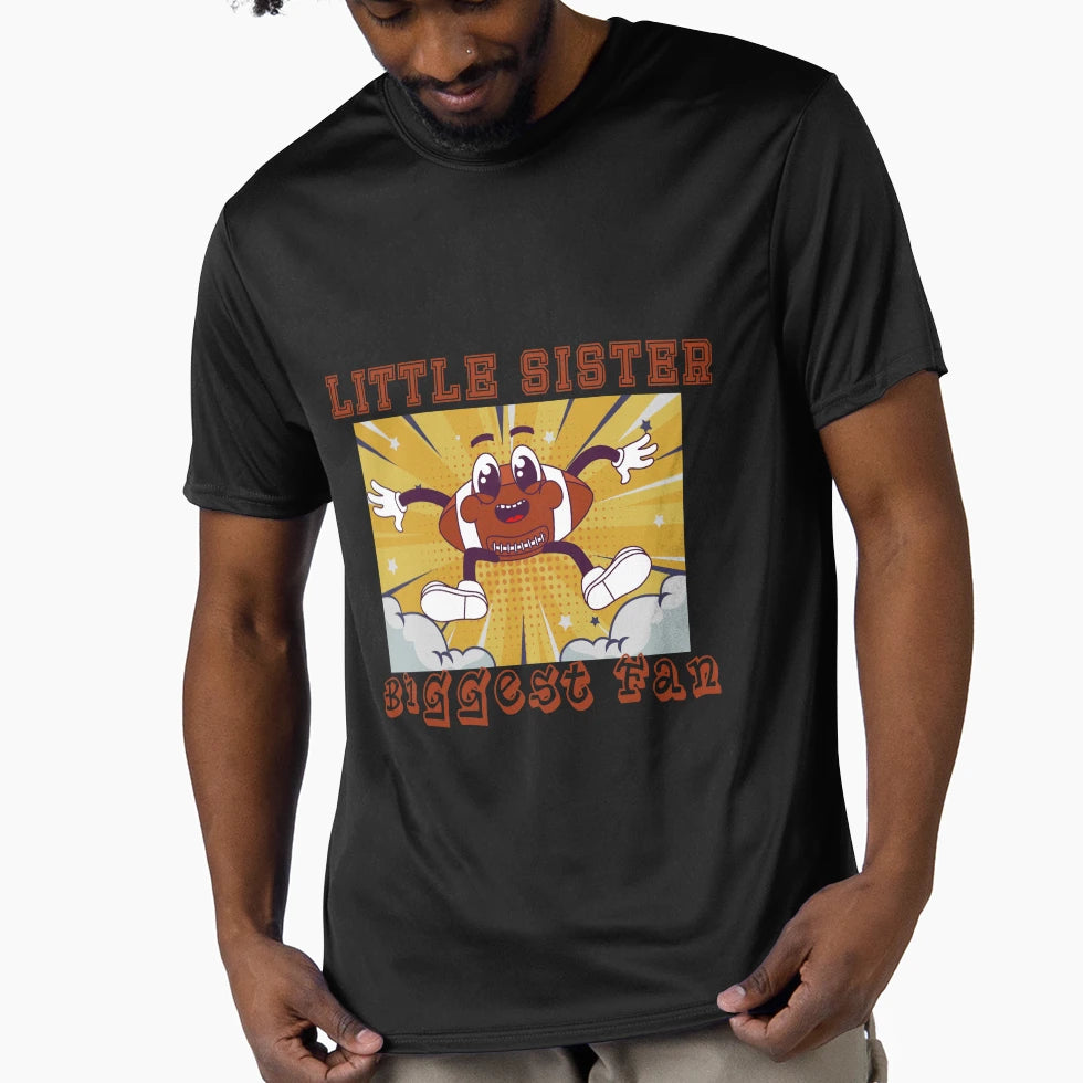 Little Sister Biggest Fan T-Shirt - Casual Everyday Wear for Adults - T-Shirt, Sweatshirt, Hoodie