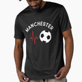 Manchester Football Love Heart Beat T-Shirt - Aesthetic Graphic for Adults - T-Shirt, Sweatshirt, Hoodie