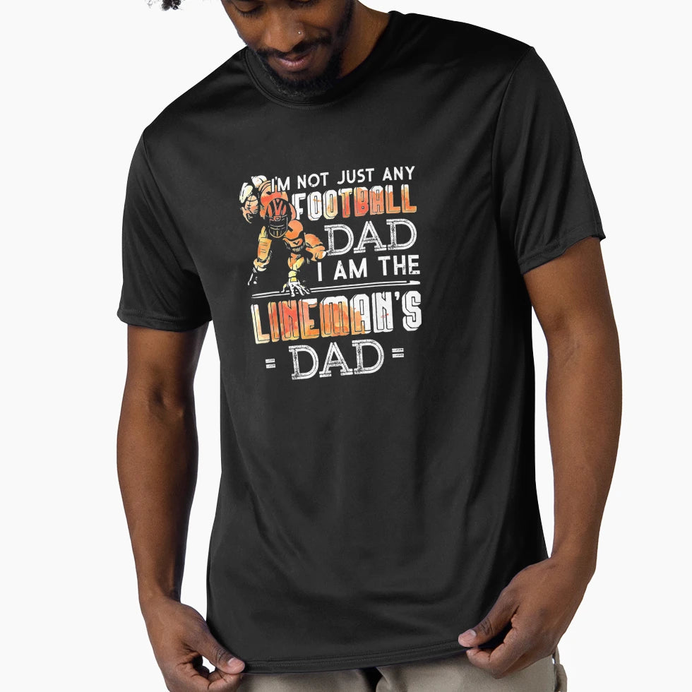 Football Dad Linemans Dad Team T-Shirt - Novelty Apparel for Adults - T-Shirt, Sweatshirt, Hoodie
