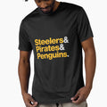 Pittsburgh Sports Teams 412 T-Shirt - Custom Art Print Unisex - T-Shirt, Sweatshirt, Hoodie