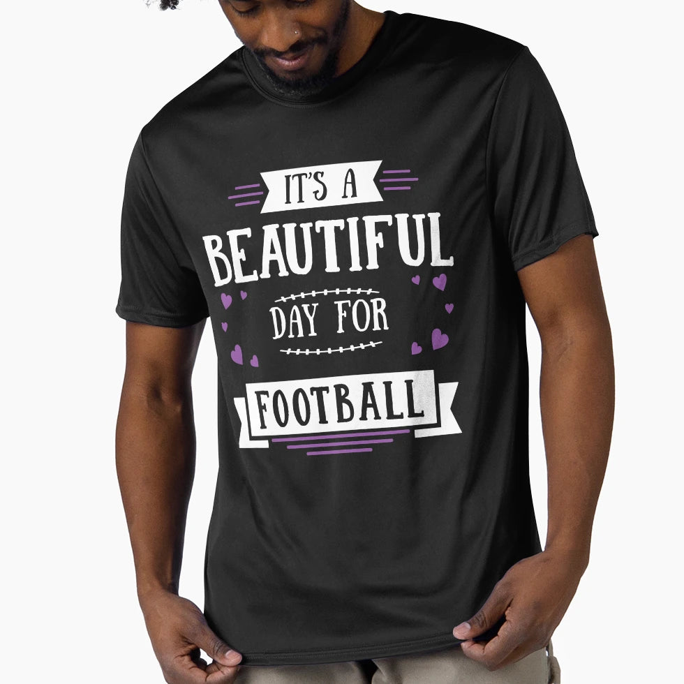 Its Beautiful Day Football Season Game T-Shirt - Custom Art Print Unisex - T-Shirt, Sweatshirt, Hoodie