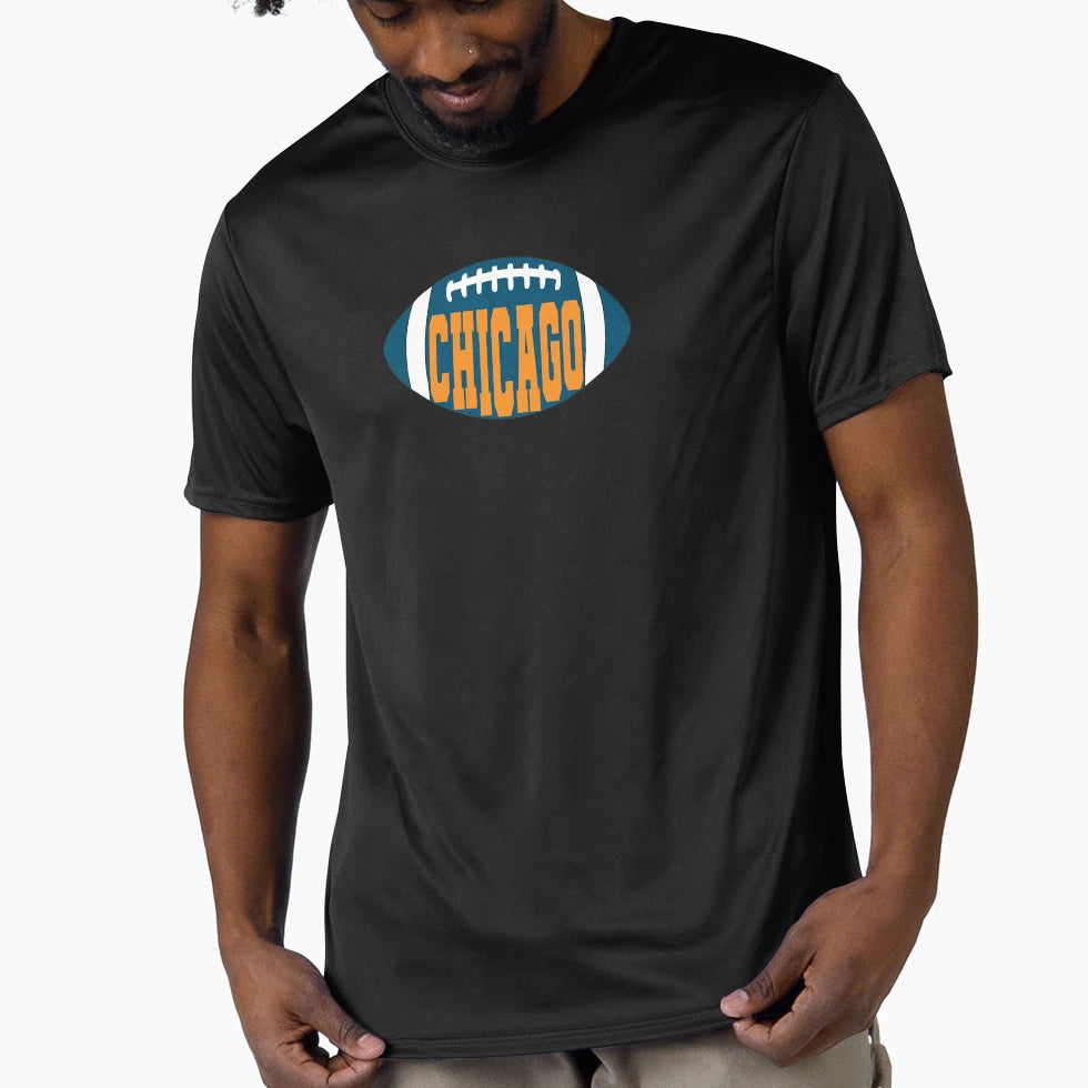 Chicago Football T-Shirt - Custom Art Print Men Women - T-Shirt, Sweatshirt, Hoodie