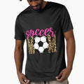Soccer Mom Trendy Leopard Game Day Mama T-Shirt - Minimalist Print Unisex - T-Shirt, Sweatshirt, Hoodie
