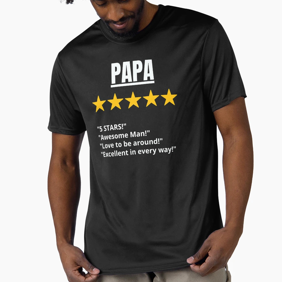 Papa Gift 5 Star T-Shirt - Novelty Apparel Men Women - T-Shirt, Sweatshirt, Hoodie