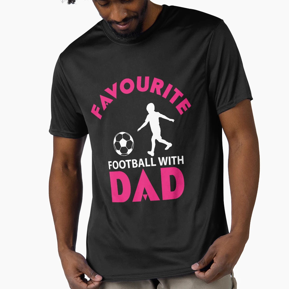 Favourite Football Dad T-Shirt - Custom Art Print for Adults - T-Shirt, Sweatshirt, Hoodie