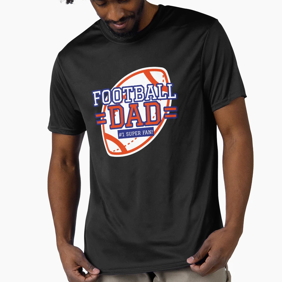 Football Dad 1 Super Fan T-Shirt - Aesthetic Graphic for Adults - T-Shirt, Sweatshirt, Hoodie