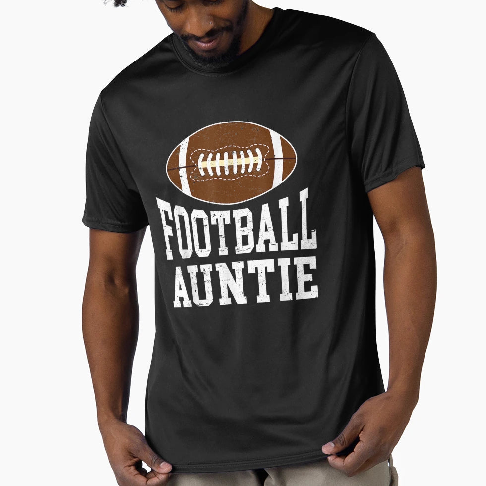 Funny American Football Auntie Sports T-Shirt - Custom Art Print Unisex - T-Shirt, Sweatshirt, Hoodie