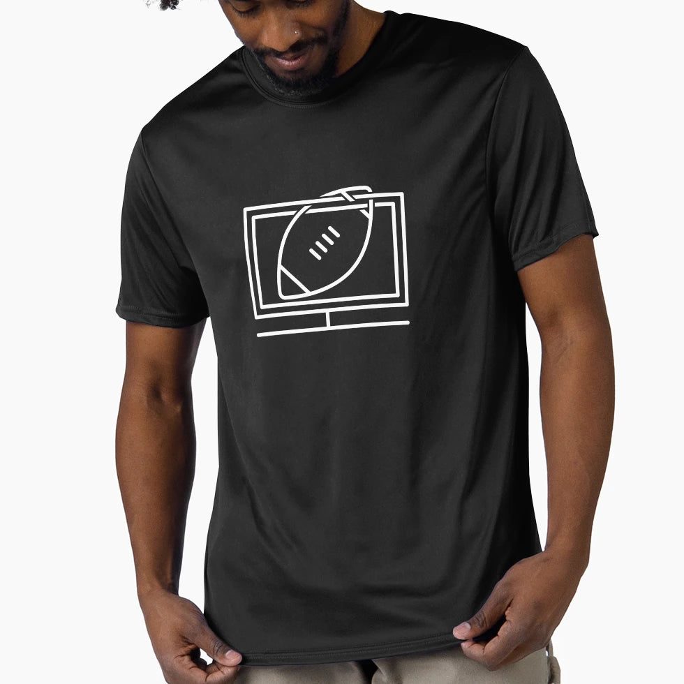 Football And Tv T-Shirt - Minimalist Print Men Women - T-Shirt, Sweatshirt, Hoodie