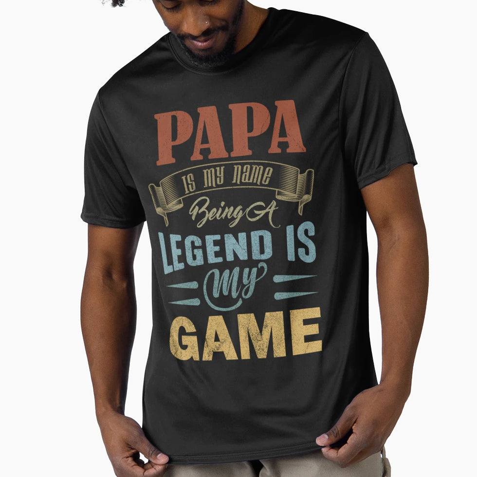 Fathers Day Papa Legend Game 2 T-Shirt - Casual Everyday Wear Unisex - T-Shirt, Sweatshirt, Hoodie