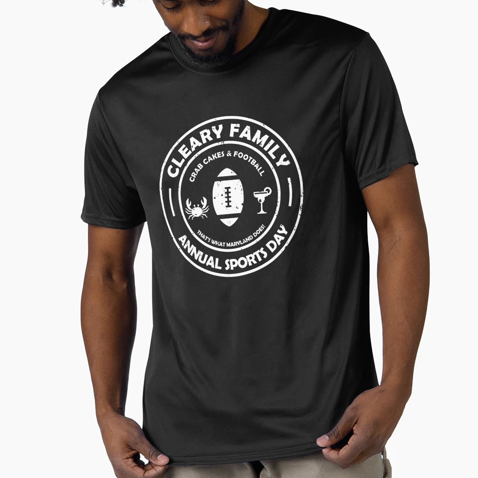 Cleary Family Football T-Shirt - Fun Novelty Design Unisex - T-Shirt, Sweatshirt, Hoodie