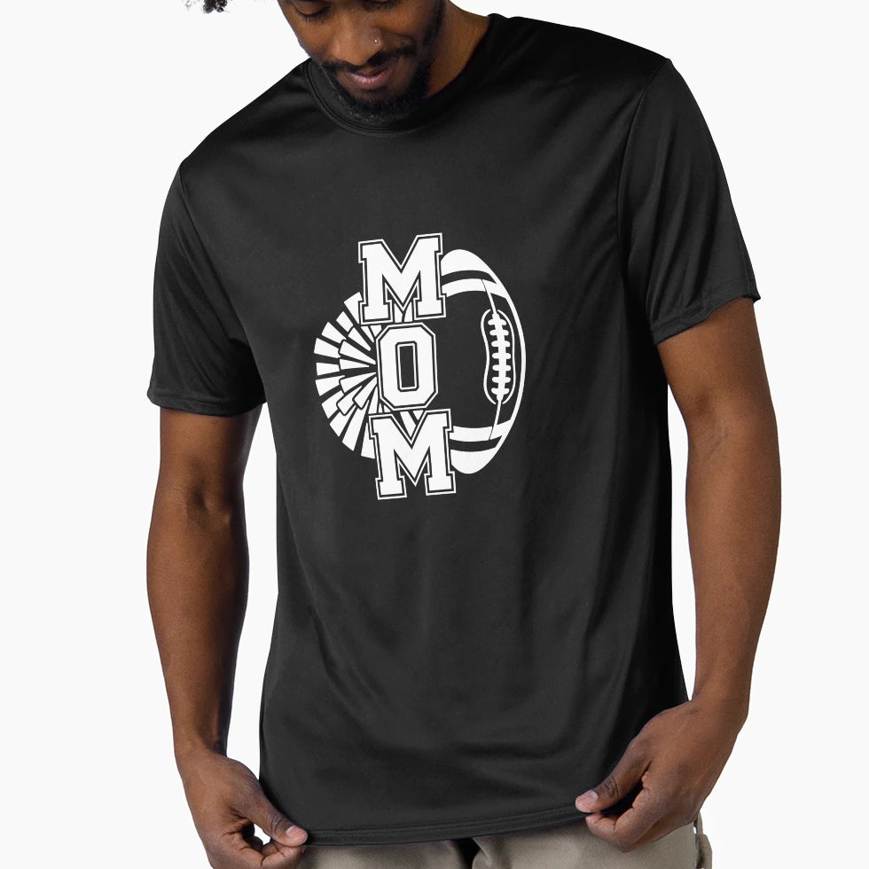 Cheer Mom Football T-Shirt - Fun Novelty Design for Adults - T-Shirt, Sweatshirt, Hoodie