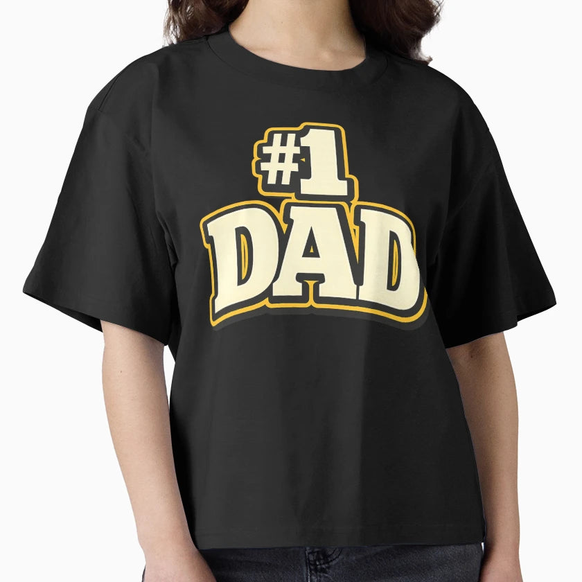 1 Dad Number One Fathers Day Gift Dad T-Shirt - Minimalist Print for Adults - T-Shirt, Sweatshirt, Hoodie