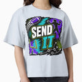 Send It Football Grunge T-Shirt - Aesthetic Graphic for Adults - T-Shirt, Sweatshirt, Hoodie