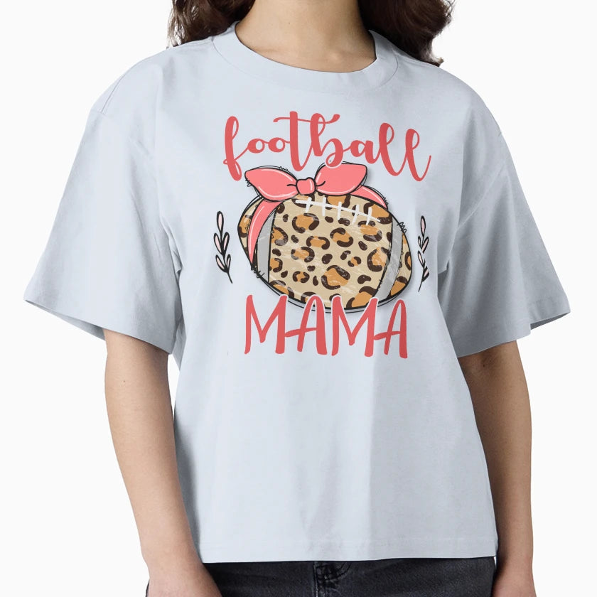 Football Mama Coquette Bow Football T-Shirt - Casual Everyday Wear Unisex - T-Shirt, Sweatshirt, Hoodie