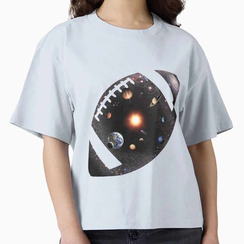 American Football And Universe T-Shirt - Casual Everyday Wear for Adults - T-Shirt, Sweatshirt, Hoodie