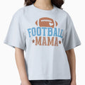 Brown And Blue Football Mama T-Shirt - Trendy Graphic for Adults - T-Shirt, Sweatshirt, Hoodie
