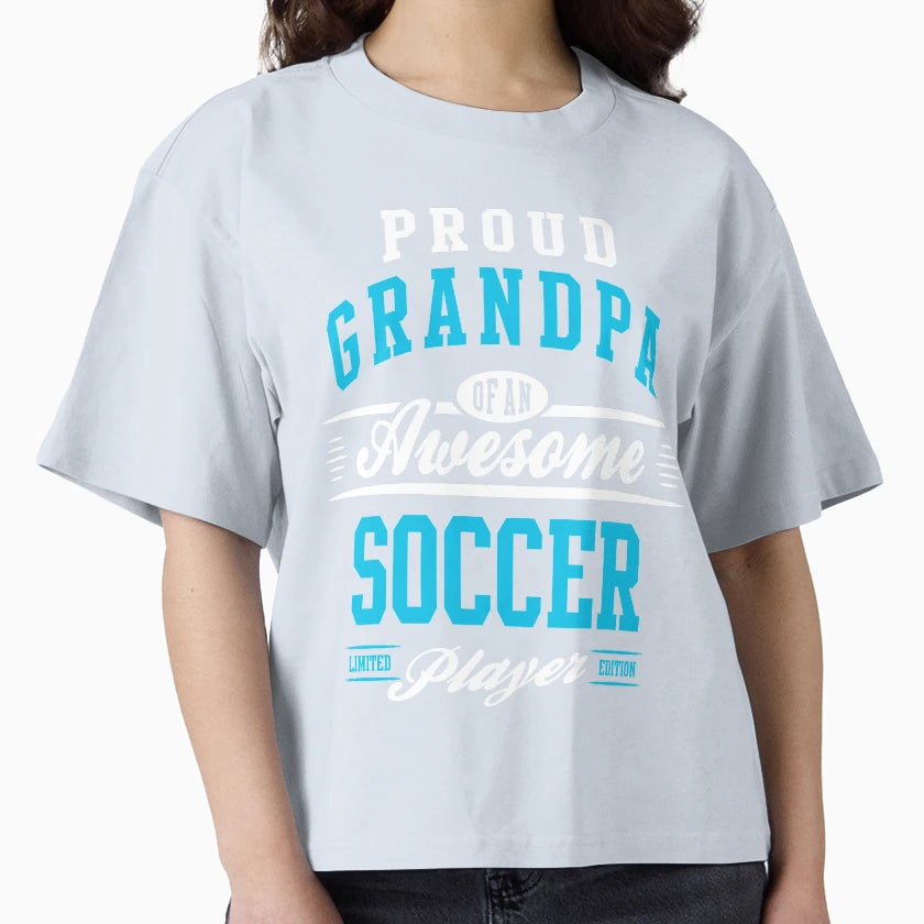 Proud Grandpa Awesome Soccer Player T-Shirt - Aesthetic Graphic for Adults - T-Shirt, Sweatshirt, Hoodie