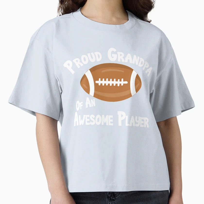Football Proud Grandpa Awesome Player Fan T-Shirt - Graphic Print Unisex - T-Shirt, Sweatshirt, Hoodie