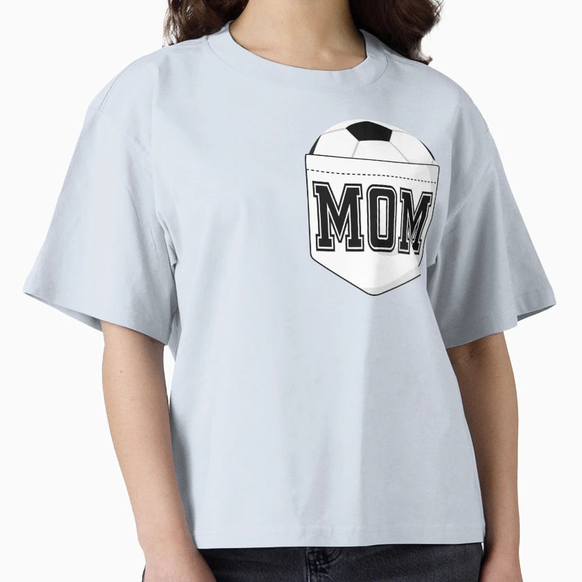 Soccer Mom Football Breast Pocket T-Shirt - Casual Everyday Wear Men Women - T-Shirt, Sweatshirt, Hoodie