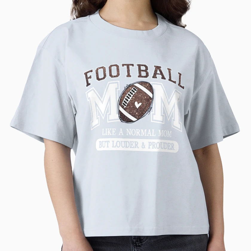 Football Mom Like Normal Mom T-Shirt - Aesthetic Graphic Unisex - T-Shirt, Sweatshirt, Hoodie