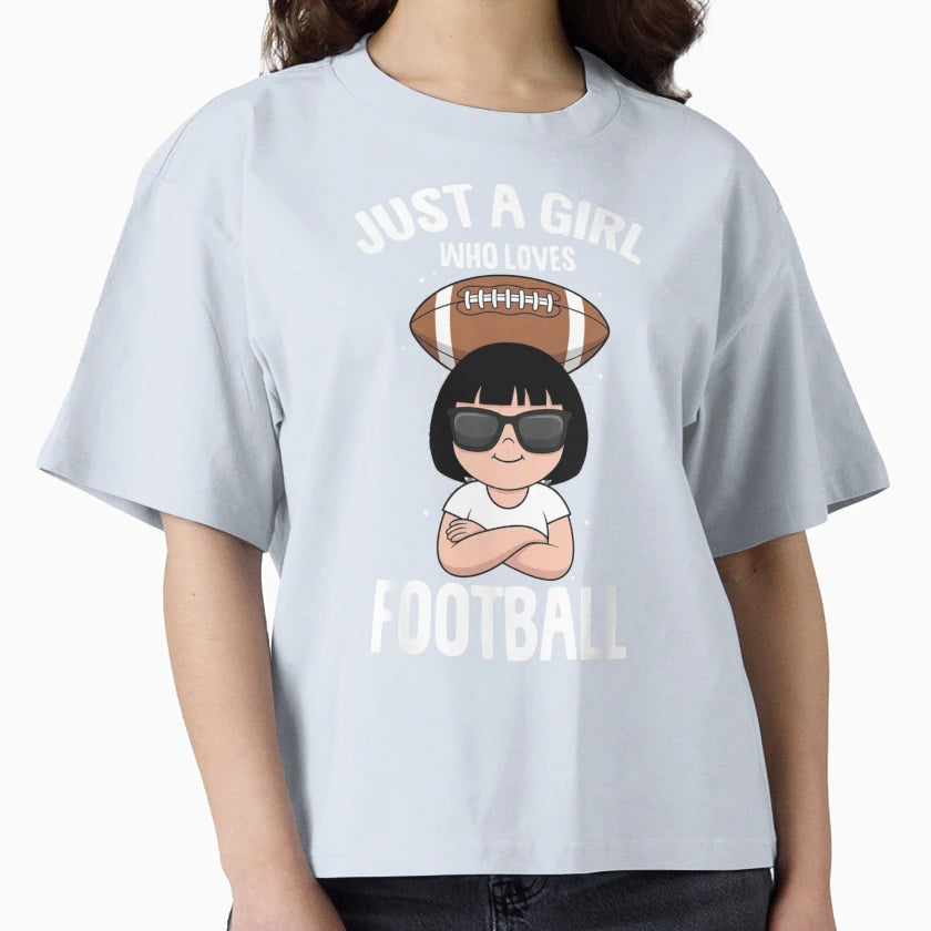 Just Who Loves Football Sports Fan T-Shirt - Trendy Graphic for Adults - T-Shirt, Sweatshirt, Hoodie