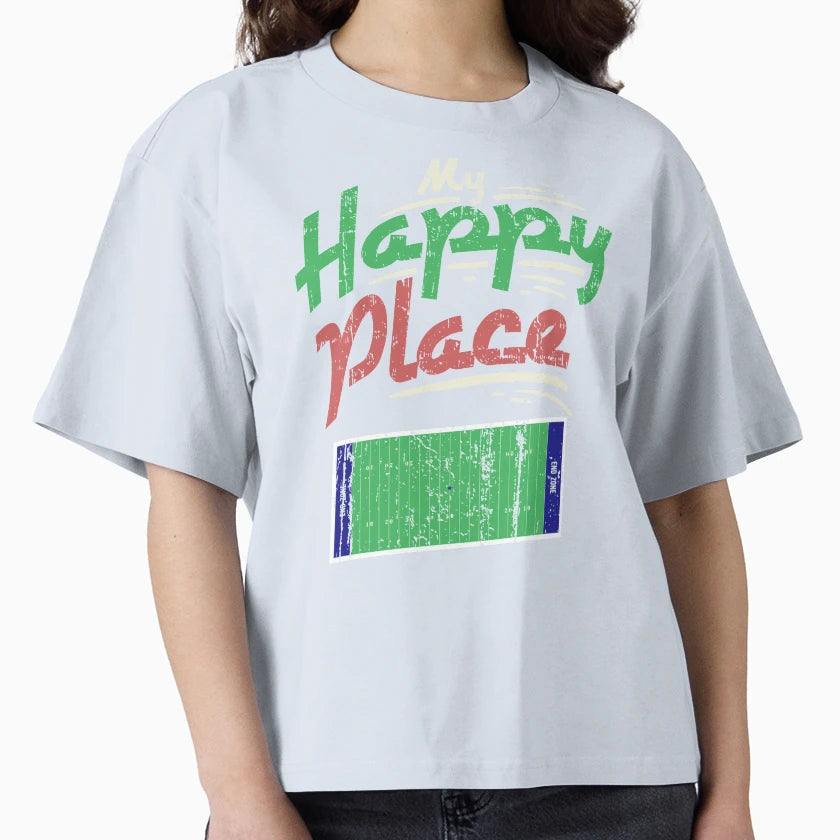 My Happy Place American Football Gridiron T-Shirt - Unique Graphic Unisex - T-Shirt, Sweatshirt, Hoodie