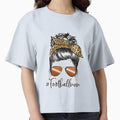 Football Mom Life Messy Bun Sport T-Shirt - Casual Everyday Wear for Adults - T-Shirt, Sweatshirt, Hoodie