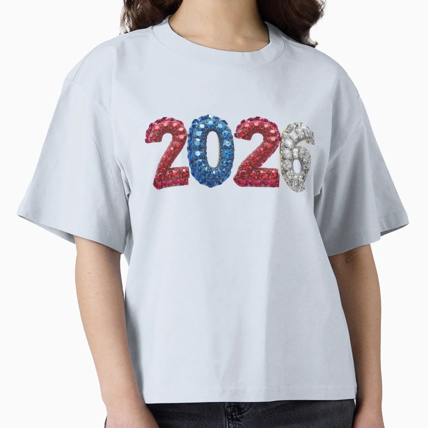 2026 Sparkle Jewel Year 2026 T-Shirt - Streetwear Style for Adults - T-Shirt, Sweatshirt, Hoodie