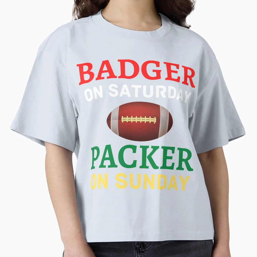 Badger Saturday Packer Sunday T-Shirt - Minimalist Print Unisex - T-Shirt, Sweatshirt, Hoodie