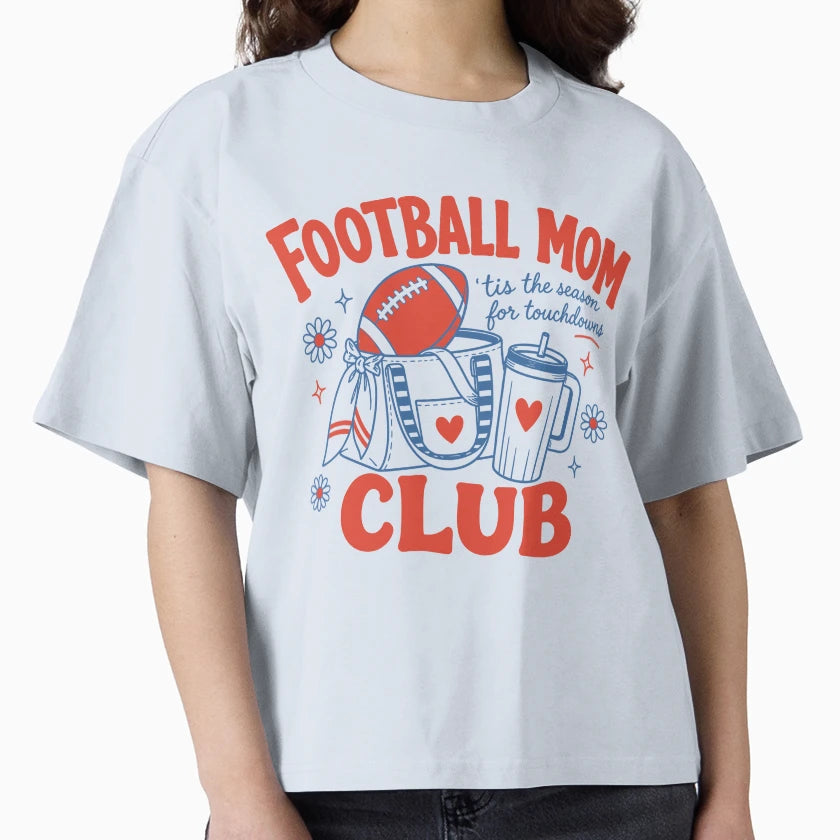 Football Moms Club Sports Mom T-Shirt - Casual Everyday Wear Men Women - T-Shirt, Sweatshirt, Hoodie