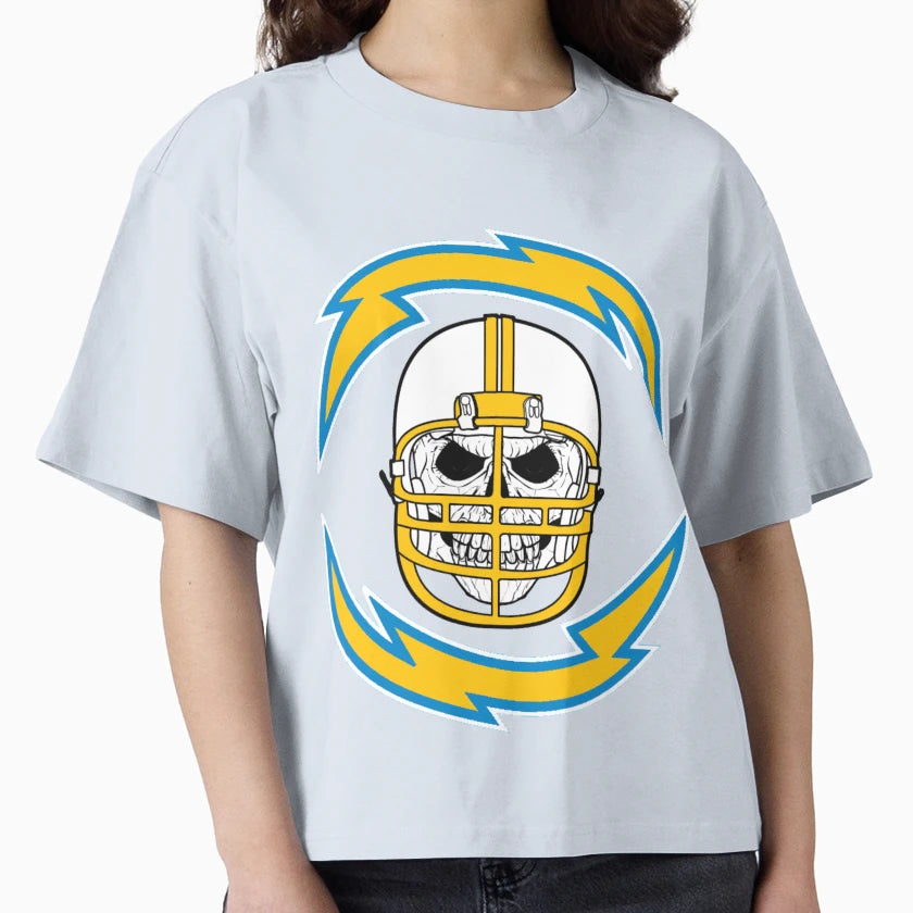 Chargers Skull T-Shirt - Minimalist Print Unisex - T-Shirt, Sweatshirt, Hoodie