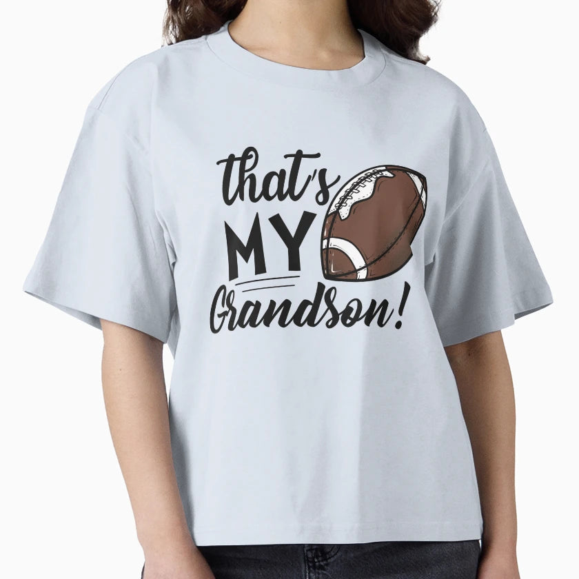 Football Thats My Grandson Gift T-Shirt - Trendy Graphic for Adults - T-Shirt, Sweatshirt, Hoodie