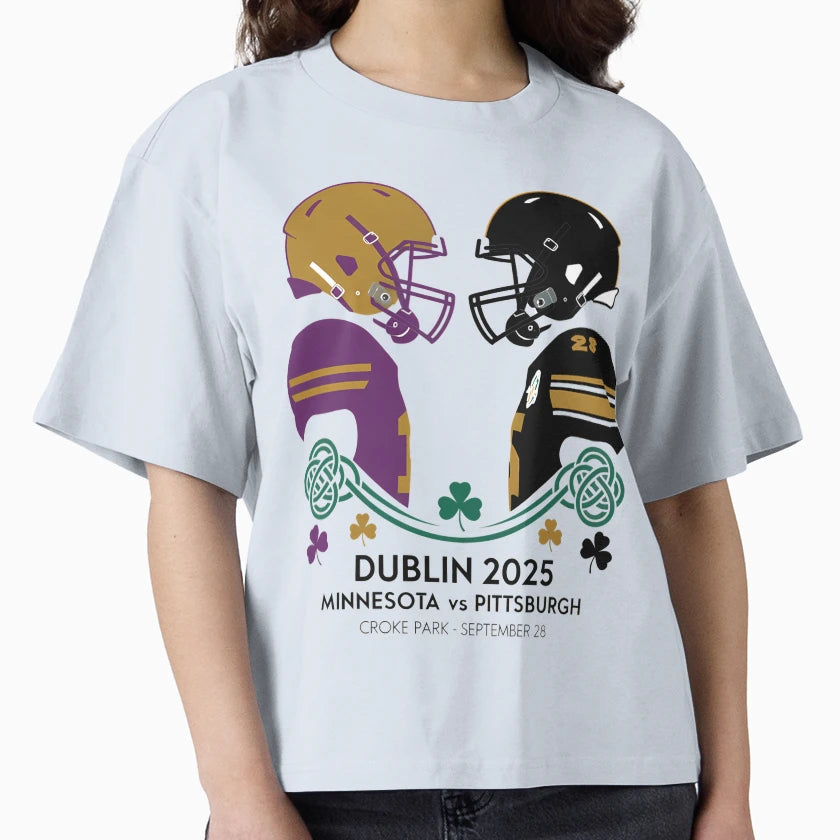 Minnesota V Pittsburgh Dublin Ireland T-Shirt - Streetwear Style Men Women - T-Shirt, Sweatshirt, Hoodie